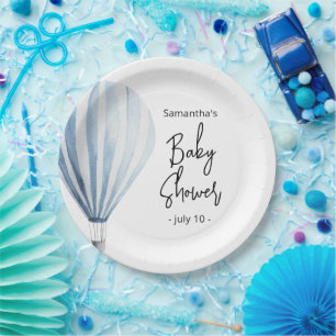 Heißluftballon - Babyparty Pappteller