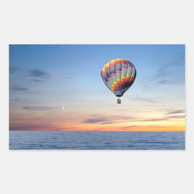 Heißluftballon-Bild für Rectangle-Sticker Rechteckiger Aufkleber (Vorderseite)
