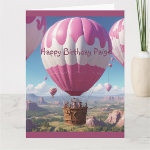 Heißluftballon Birthday Karte