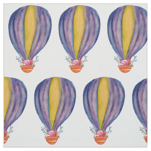 Heißluftballon-Blumen-Gewebe Stoff