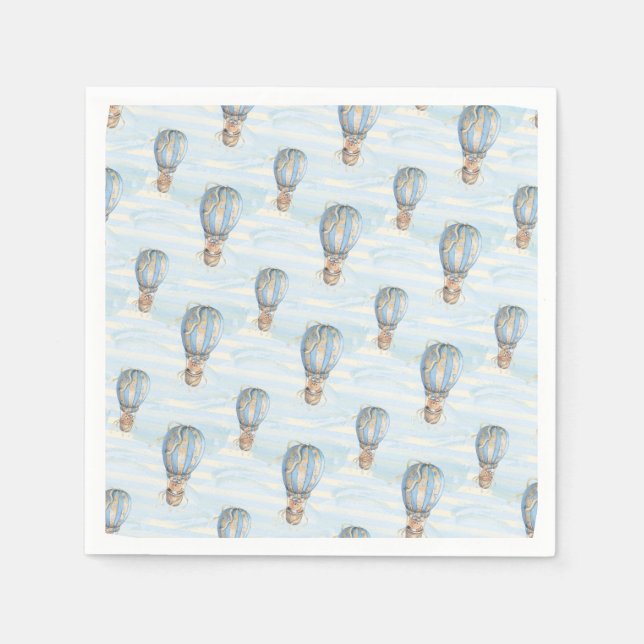 Heißluftballon Boho Birthday Serviette (Vorderseite)