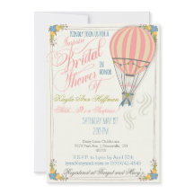 Heißluftballon Bridal Dusche Einladung.