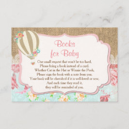 Heißluftballon Bücher für Kinder bringen Bucheinsa Begleitkarte