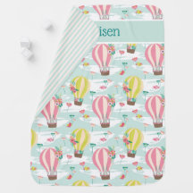 Heißluftballon Bunny Baby Blanket