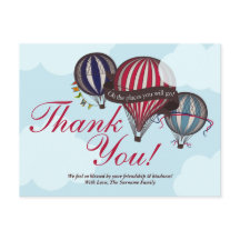 Heißluftballon Danke Karte
