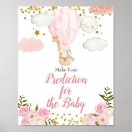 Heißluftballon Dschungel Tier Vorhersagen für Baby Poster