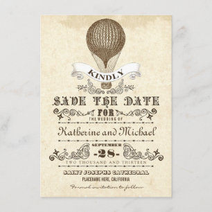 Heißluftballon einzigartig Speichern Sie die Datum Save The Date