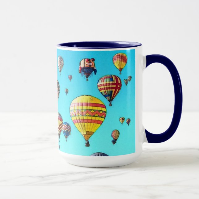Heißluftballon Fiesta Digitales Kunstdesign Tasse (Rechts)