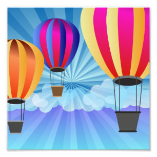 Heißluftballon Fotodruck