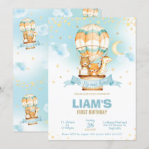 Heißluftballon Geburtstagskind Niedliche Jungle Ti