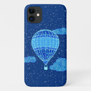 Heißluftballon gegen nächtlichen Himmel in Deep Case-Mate iPhone Hülle