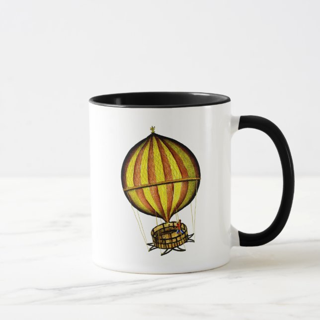 Heißluftballon Gelb und Rot Tasse (Rechts)