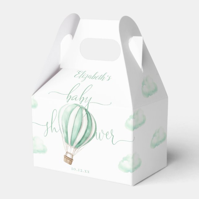 Heißluftballon Geschlecht Neutrale Babydusche Geschenkschachtel (Vorderseite)
