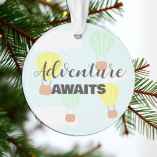 Heißluftballon-Geschlechterneutrale Babyparty Ornament