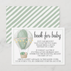 Heißluftballon Grün Babyduschkabine RSVP Karte