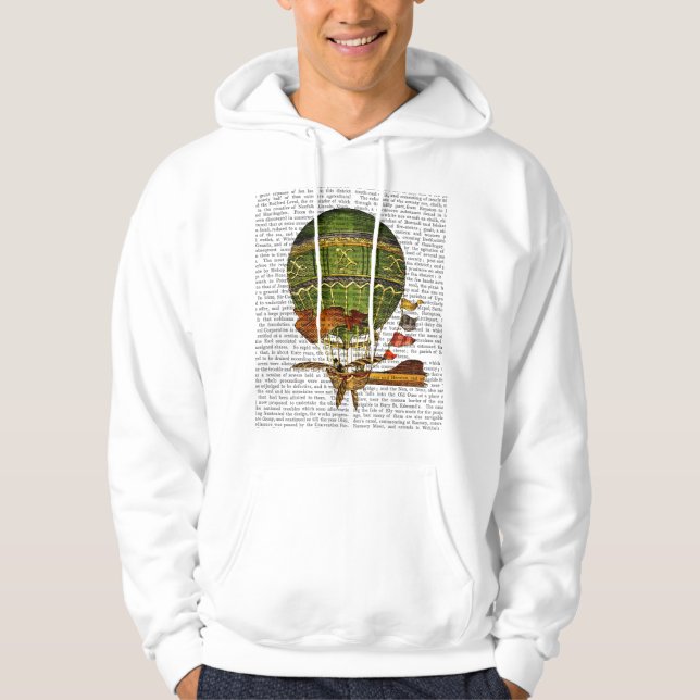 Heißluftballon Grün Hoodie (Vorderseite)