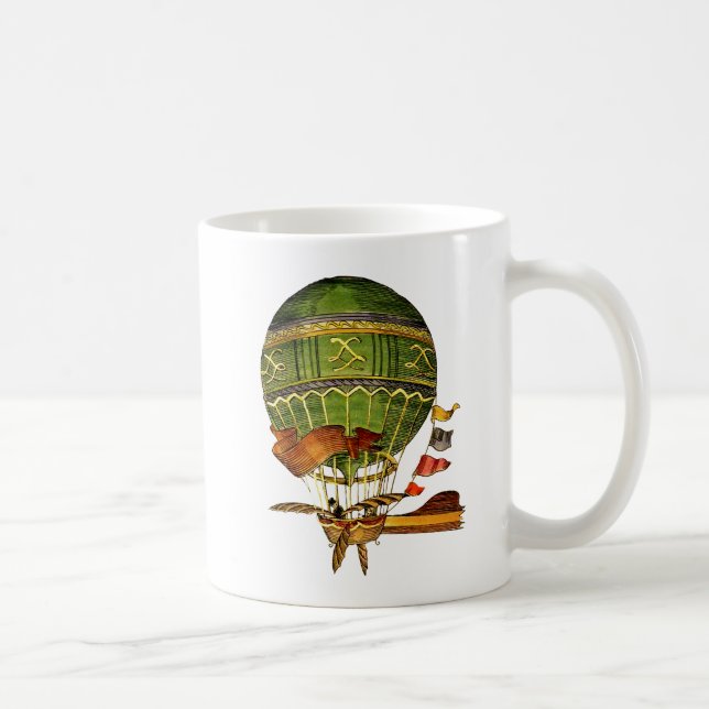 Heißluftballon Grün Kaffeetasse (Rechts)