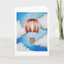 Heißluftballon-Grußkarte Karte