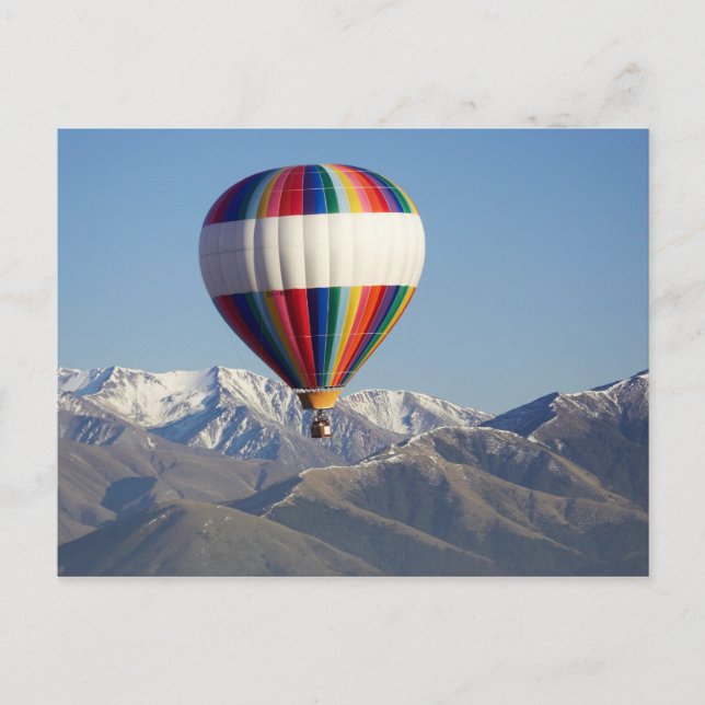 Heißluftballon, in der Nähe von Methven, Canterbur Postkarte (Vorderseite)