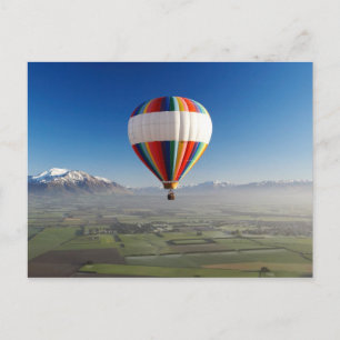 Heißluftballon, in der Nähe von Methven, Canterbur Postkarte
