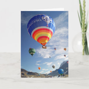 Heißluftballon in der Schweiz Karte