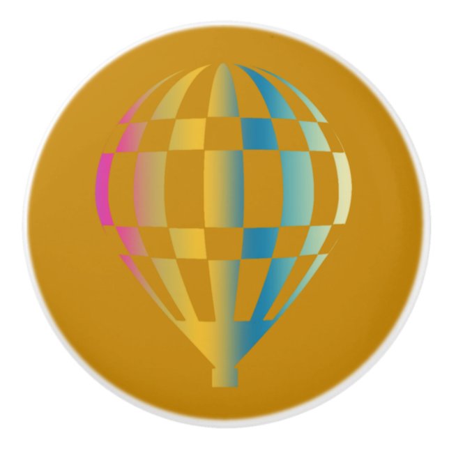 Heißluftballon Keramikknauf (Vorderseite)