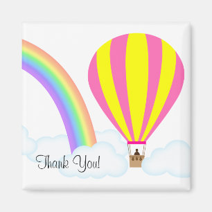 Heißluftballon Magnet - Weißer Hintergrund