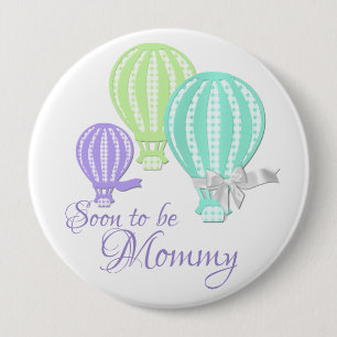 Heißluftballon Mommy to Be Button