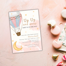 Heißluftballon Moon Stars Girl Babydusche