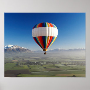Heißluftballon nahe Methven, Canterbury 3 Poster