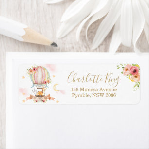 Heißluftballon Niedliche Tiere Rücksendeadresse