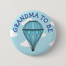 Heißluftballon Oma soll Babydusche sein Button