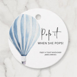 Heißluftballon Pop es Wenn sie Pop Geschenkanhänger