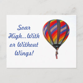 Heißluftballon - Positive Nachricht Postkarte