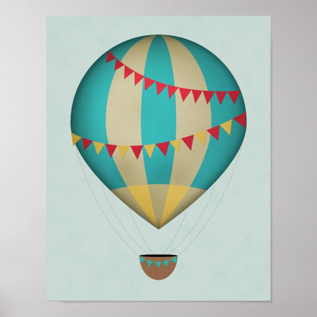 Heißluftballon Poster (Vorne)
