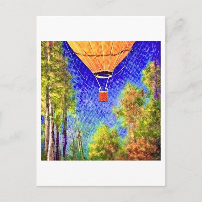 Heißluftballon Postkarte (Vorderseite)