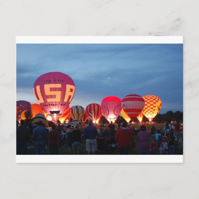 Heißluftballon Postkarte (Vorderseite)