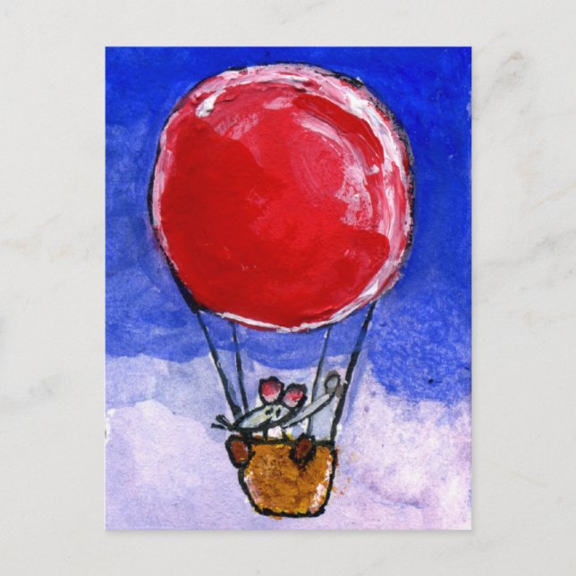 Heißluftballon Postkarte (Vorderseite)