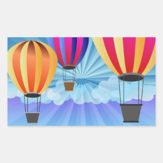 Heißluftballon Rechteckiger Aufkleber