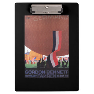 Heißluftballon-Rennen Gordons Bennett Klemmbrett