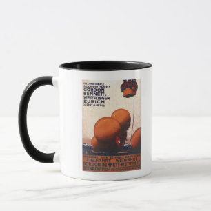Heißluftballon-Rennen-Plakat Gordons Bennett Tasse