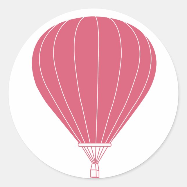 Heißluftballon Runder Aufkleber (Vorderseite)