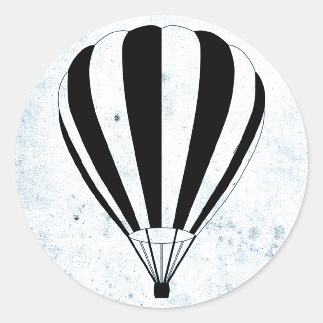 Heißluftballon Runder Aufkleber (Vorderseite)