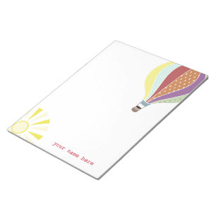 Heißluftballon & Sonne Personalisiertes Notizbuch Notizblock