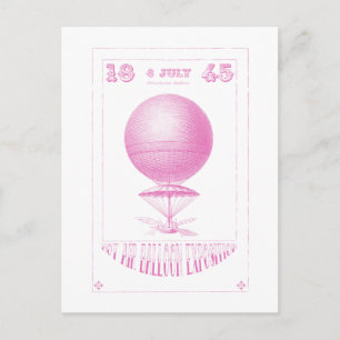 Heißluftballon-Steampunk-Postkarten Postkarte