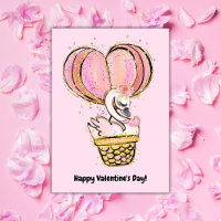 Heißluftballon Swan Happy Valentine's Day