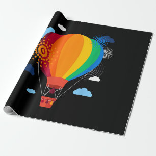 Heißluftballon T - Shirt Heißluftballonfahrten Fes Geschenkpapier