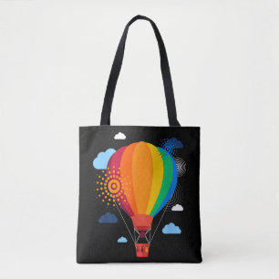 Heißluftballon T - Shirt Heißluftballonfahrten Fes Tasche