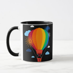 Heißluftballon T - Shirt Heißluftballonfahrten Fes Tasse