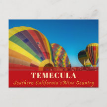 Heißluftballon Temecula Postcard Land